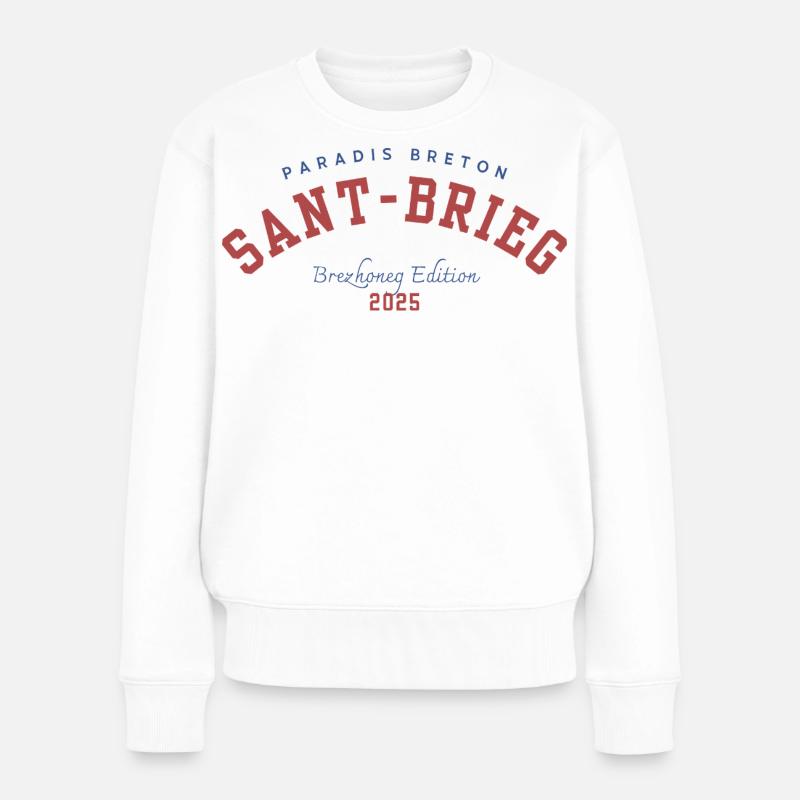 Saint-Brieuc 2025 - Frauen Premium Bio Pullover - Weiß