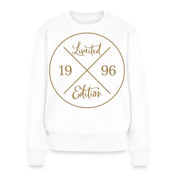 Geschenk 30. Geburtstag - Limited Edition 1996 - Frauen Premium Bio Pullover - Weiß - Vorne - Julia (174cm)