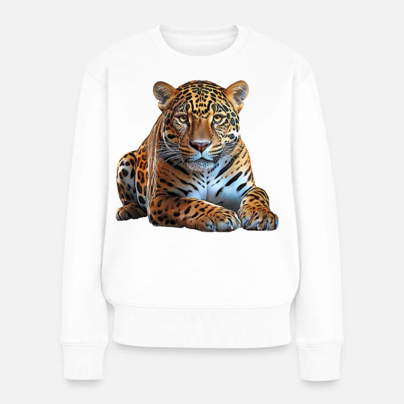 Jaguar - Frauen Premium Bio Pullover - Weiß