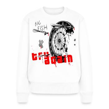 Dart - Frauen Premium Bio Pullover - Weiß - Vorne - Julia (174cm)