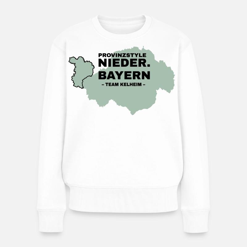 Niederbayern | KELHEIM - Frauen Premium Bio Pullover - Weiß