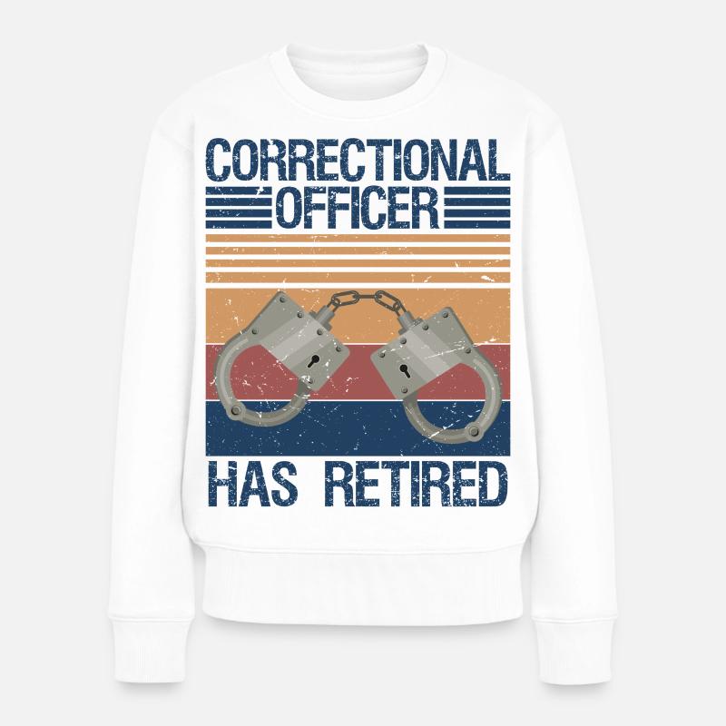 Retired Correctional Officer Retirement Party Gift - Frauen Premium Bio Pullover - Weiß