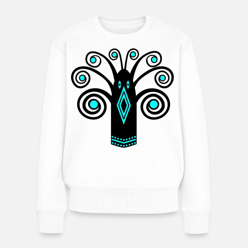 Graphique d’oiseaux - Pull Premium bio Femme - blanc