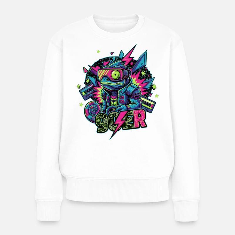 Grenouille néopunk - Pull Premium bio Femme - blanc