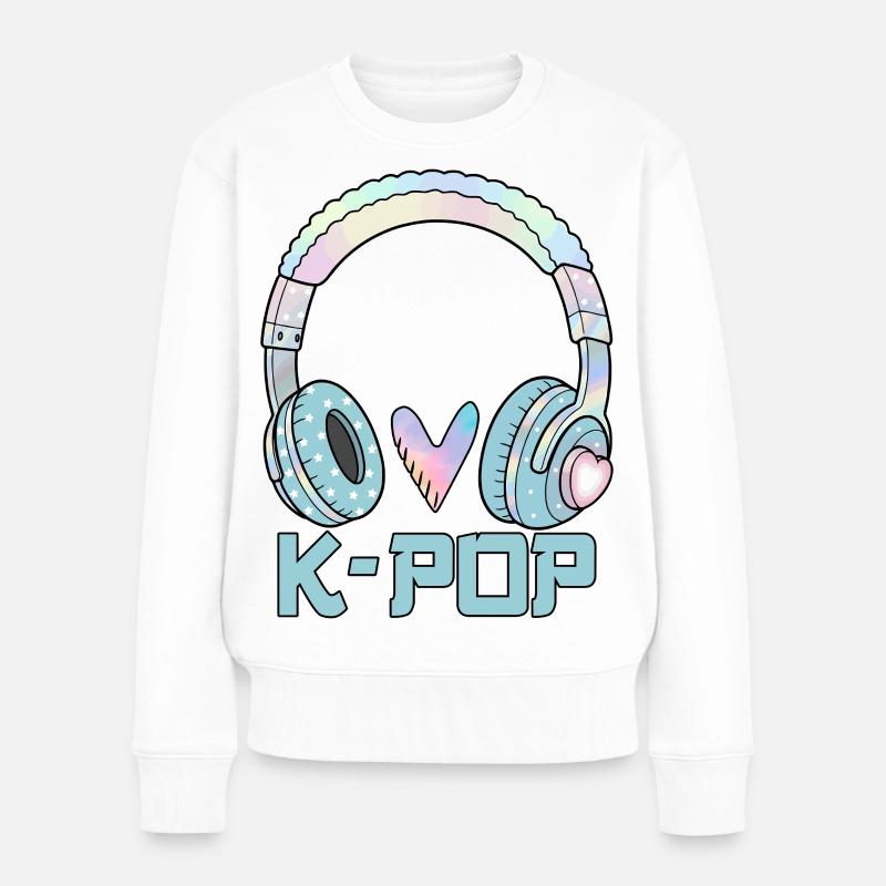 K Pop 케이팝 - Pull Premium bio Femme - blanc