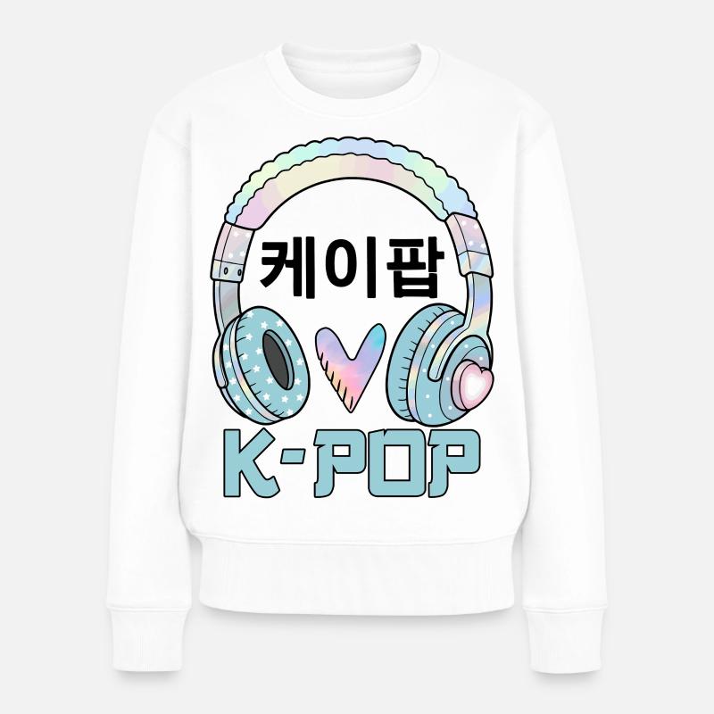 K Pop 케이팝 - Pull Premium bio Femme - blanc