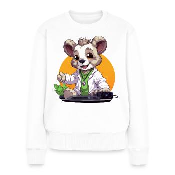 Tech-Koala Creator in retro look - Women's Premium Organic Jumper - white - Front - Julia (174cm)