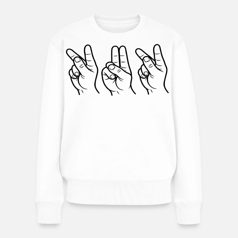 Ekivok-Zeichen - Frauen Premium Bio Pullover - Weiß