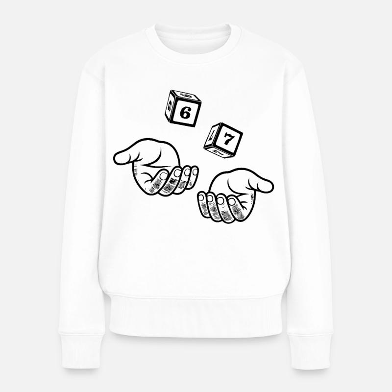 67 Six Seven - Frauen Premium Bio Pullover - Weiß
