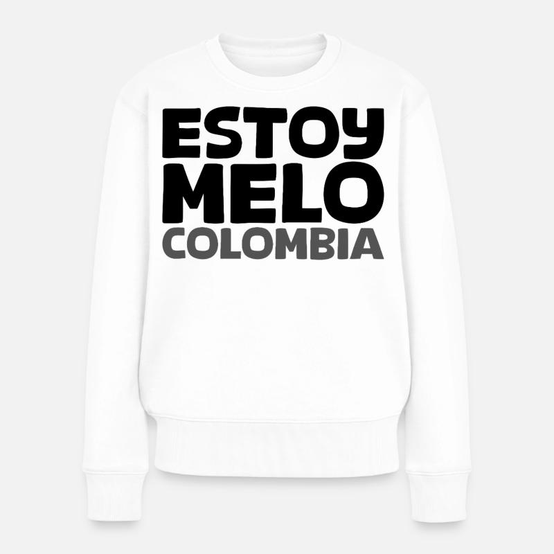 ESTOY MELO en noir - Pull Premium bio Femme - blanc