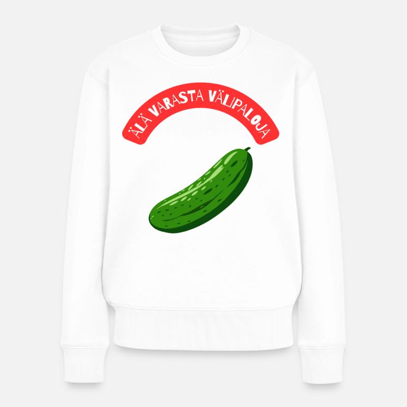 Klau keine Snacks. - Frauen Premium Bio Pullover - Weiß