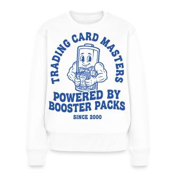 Sammelkartenmeister angetrieben von Booster-Packs - Frauen Premium Bio Pullover - Weiß - Vorne - Julia (174cm)