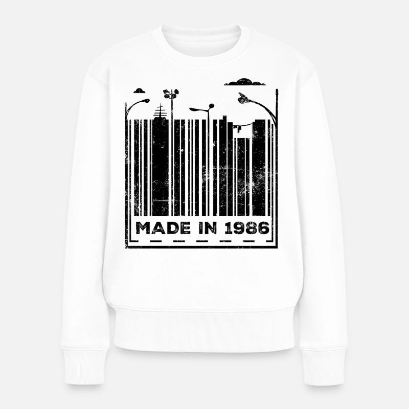 Vintage 1986 - Frauen Premium Bio Pullover - Weiß
