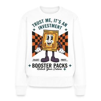 Trust Me Its An Investment Booster Packs trading - Women's Premium Organic Jumper - white - Front - Julia (174cm)