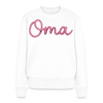 Oma - Frauen Premium Bio Pullover - Weiß - Vorne - Julia (174cm)