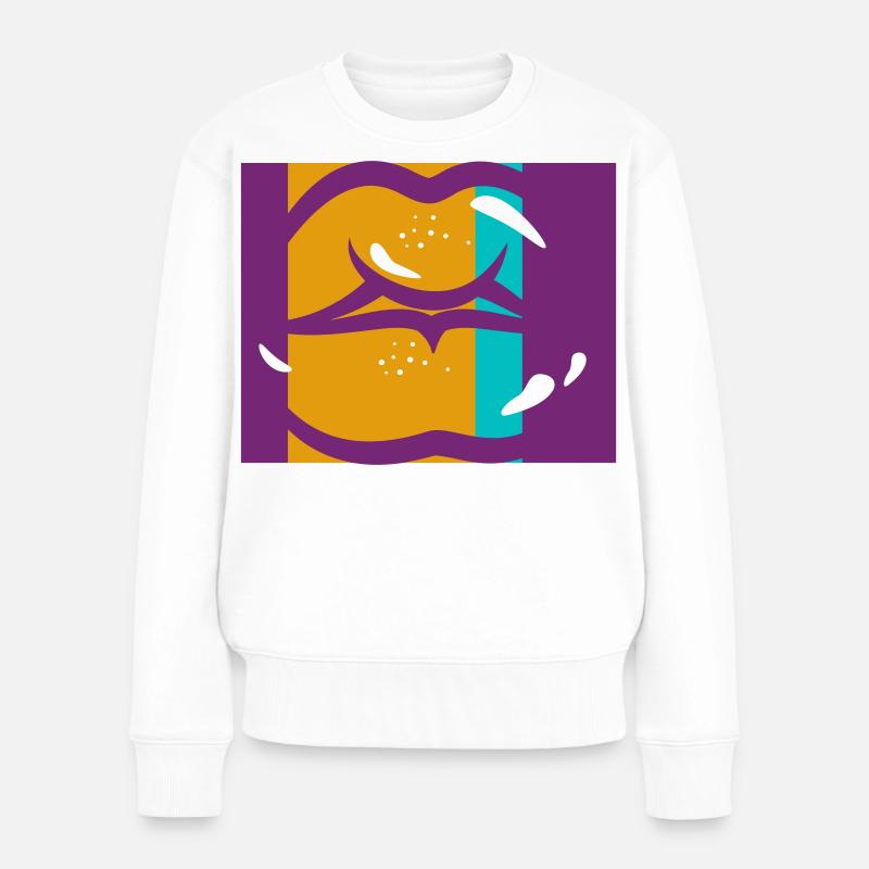 Vague des couleurs abstraites - Pull Premium bio Femme - blanc
