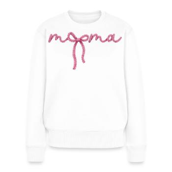Mama Schleife  - Frauen Premium Bio Pullover - Weiß - Vorne - Julia (174cm)
