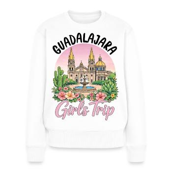 Guadalajara Girls Trip - Frauen Premium Bio Pullover - Weiß - Vorne - Julia (174cm)