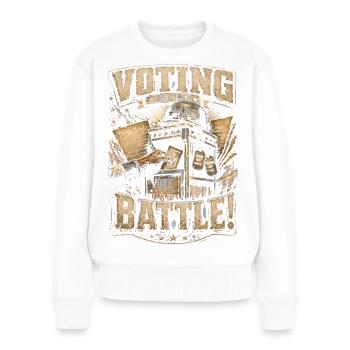 Veterans Day for Democrats: Voting is my battle - Women's Premium Organic Jumper - white - Front - Julia (174cm)