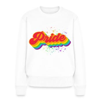 Pride Rainbow Wave - Women's Premium Organic Jumper - white - Front - Julia (174cm)