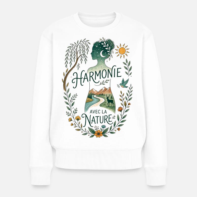 La Nature Intérieure - Pull Premium bio Femme - blanc