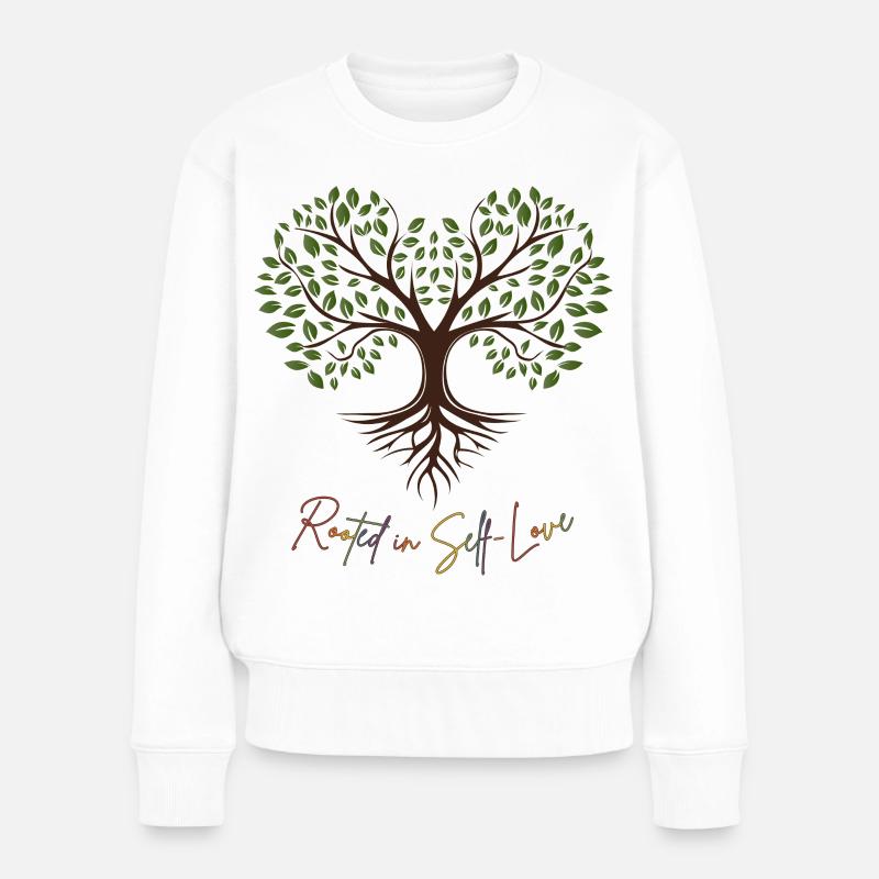 Root Power: Self-Love Tree - Women's Premium Organic Jumper - white