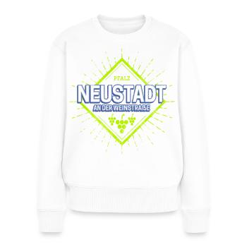 Neustadt an der Weinstraße Vintage Reben Souvenir - Frauen Premium Bio Pullover - Weiß - Vorne - Julia (174cm)