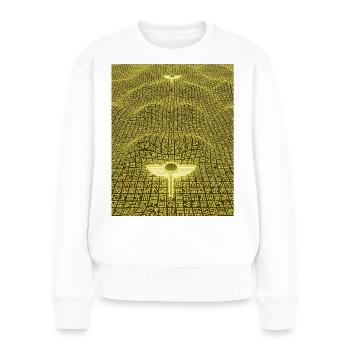Ancient Golden Code Alien Artifact - Frauen Premium Bio Pullover - Weiß - Vorne - Julia (174cm)