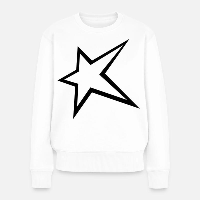 Cooler Stern - Frauen Premium Bio Pullover - Weiß