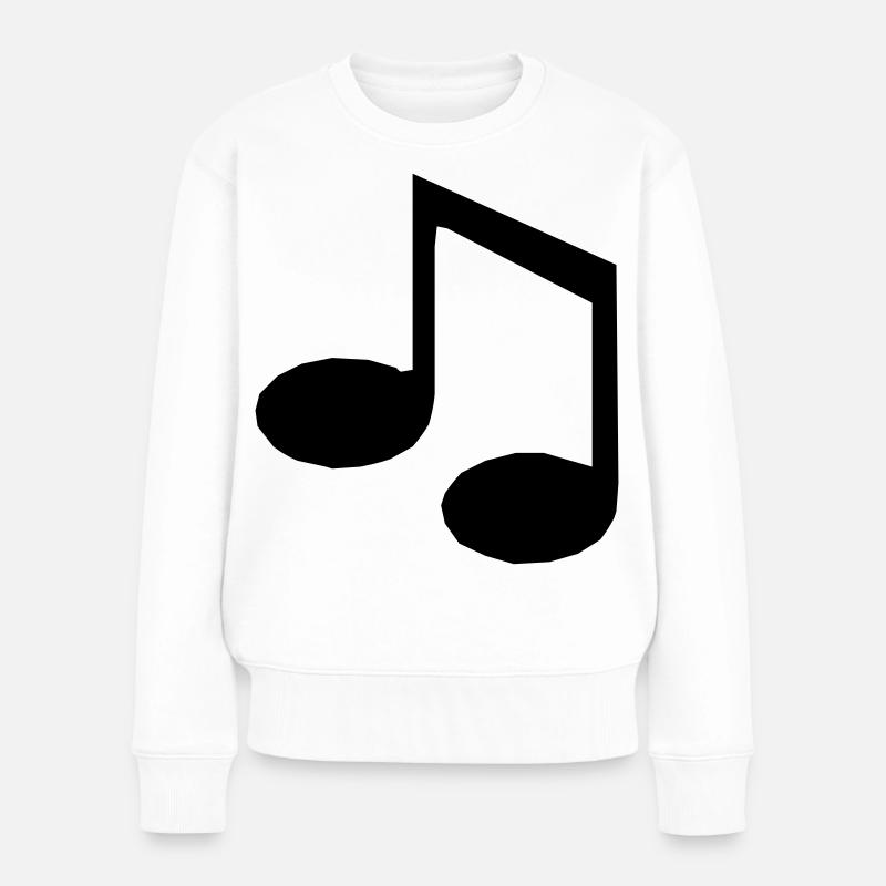 Music note - Women's Premium Organic Jumper - white