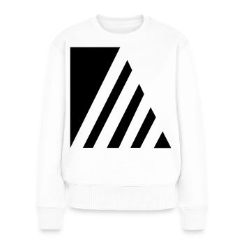 Rayures élégantes - Pull Premium bio Femme - blanc - Devant - Julia (174cm)