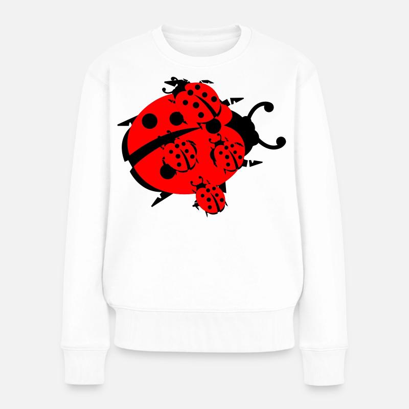 ladybug marienkaefer - Frauen Premium Bio Pullover - Weiß