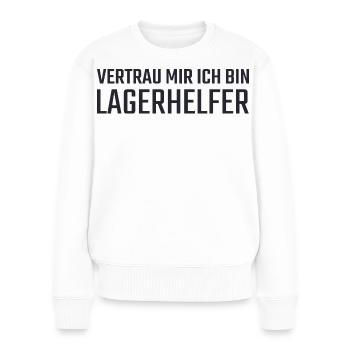 Lagerhelfer Vetrau mir - Frauen Premium Bio Pullover - Weiß - Vorne - Julia (174cm)