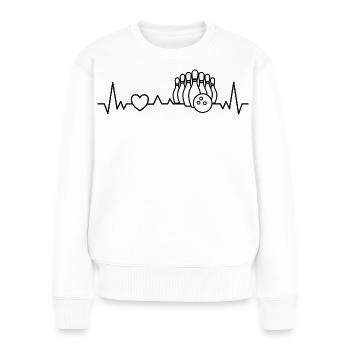 Bowling Skittles Heartbeat for Skittles Club - Women's Premium Organic Jumper - white - Front - Julia (174cm)