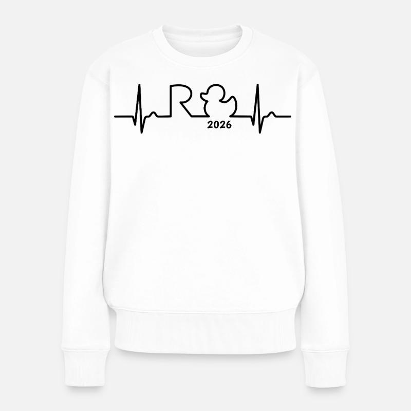 Rente 2026 Eine Legende geht in Rente - Herzkurve - Frauen Premium Bio Pullover - Weiß