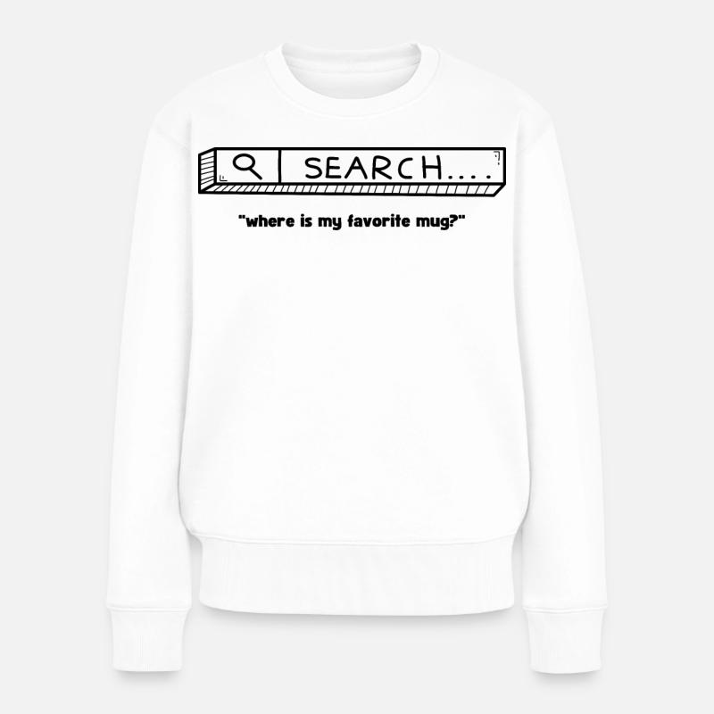 favorite mug - Frauen Premium Bio Pullover - Weiß