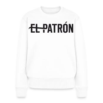 El Patron – Latino Style Print - Women's Premium Organic Jumper - white - Front - Julia (174cm)