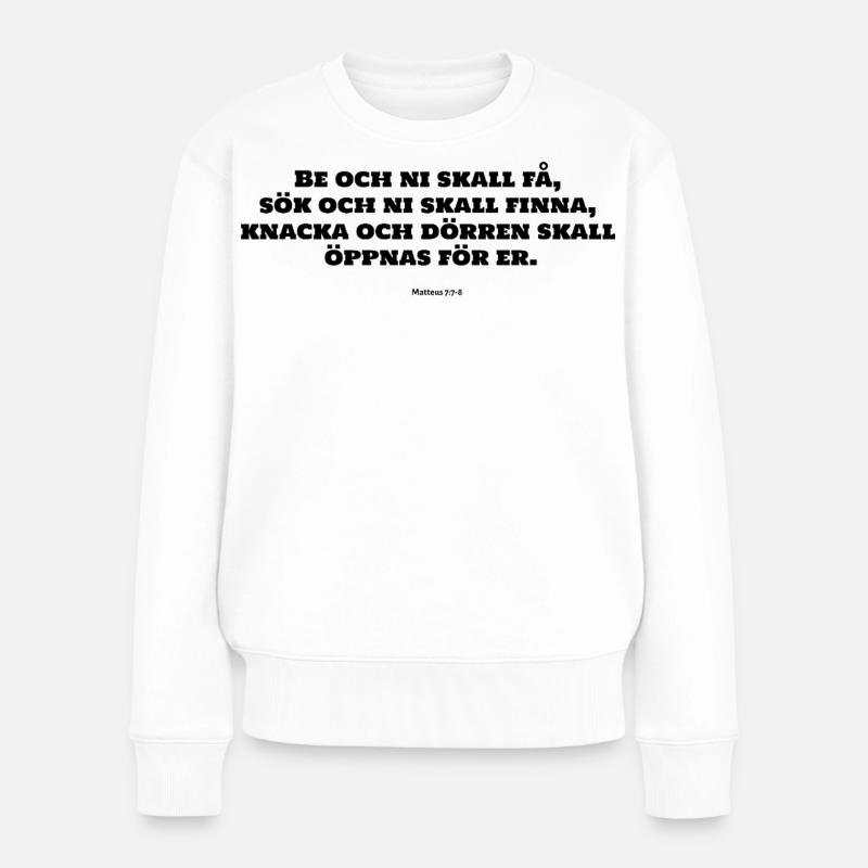 prier - Pull Premium bio Femme - blanc