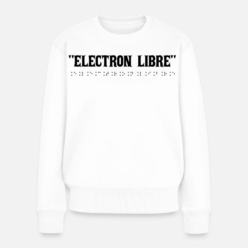 Typographie électro rétro - Pull Premium bio Femme - blanc