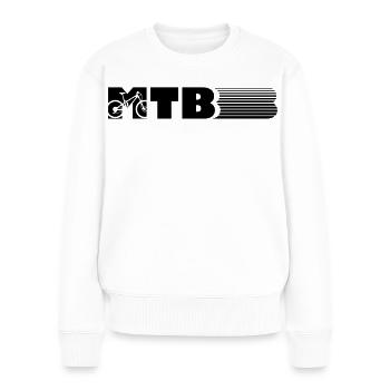 VTT design - Pull Premium bio Femme - blanc - Devant - Julia (174cm)