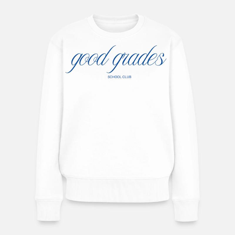 Good Grades Student School Club - Frauen Premium Bio Pullover - Weiß