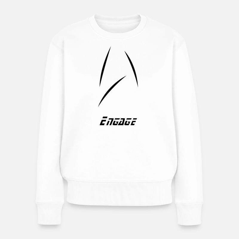 Stern engagieren minimal - Frauen Premium Bio Pullover - Weiß