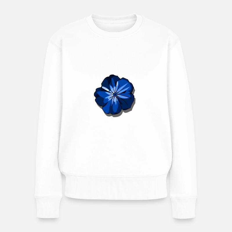 Fleur bleue - Pull Premium bio Femme - blanc