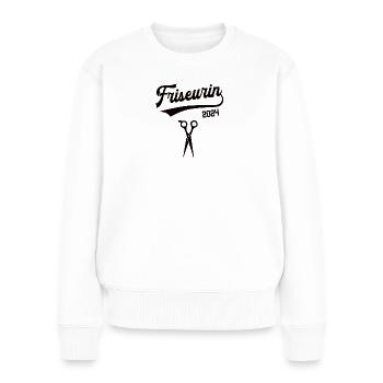 Friseurin 2024 Beruf Friseure Frisör Friseur Lehre - Frauen Premium Bio Pullover - Weiß - Vorne - Julia (174cm)