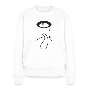 Basket-ball 5 0 06 - Pull Premium bio Femme - blanc - Devant - Julia (174cm)