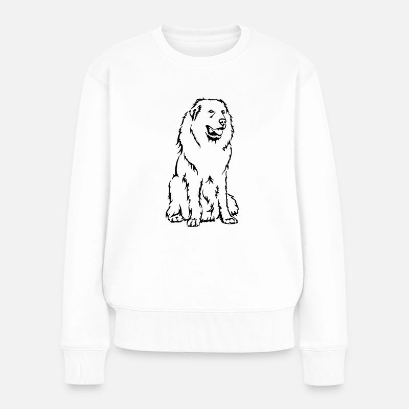 Chien de montagne des Pyrénées - Pull Premium bio Femme - blanc