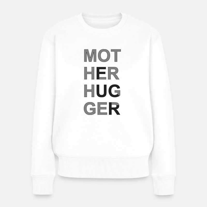 motherhugger - Frauen Premium Bio Pullover - Weiß