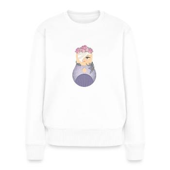 Matryoshka Alva - Pull Premium bio Femme - blanc - Devant - Julia (174cm)