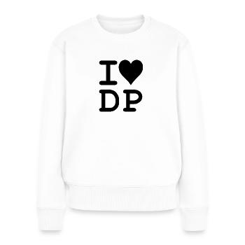 I Love DP Doubleteam Girls Night Out Gift - Women's Premium Organic Jumper - white - Front - Julia (174cm)