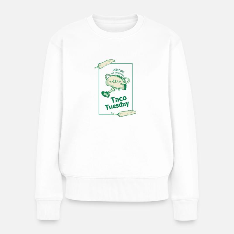 Taco Tuesday, c’est tous les jours - Pull Premium bio Femme - blanc